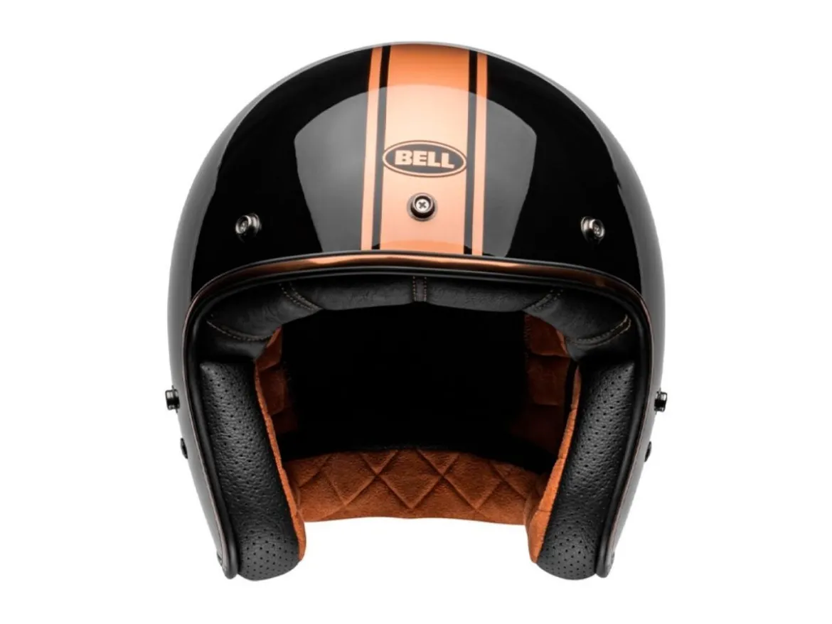 CASCO JET BELL CUSTOM 500 2024 RALLY NERO/BRONZO LUCIDO ECE 06