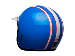 CASCO JET BELL CUSTOM 500 SIX DAY STEVE MCQUEEN BLU / BIANCO