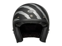 CASCO JET BELL CUSTOM 500 VERTIGO NERO ARGENTO OPACO
