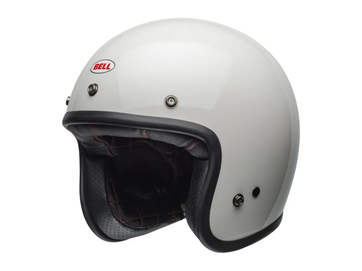 CASCO JET BELL CUSTOM 500 VINTAGE BIANCO LUCIDO ECE 06