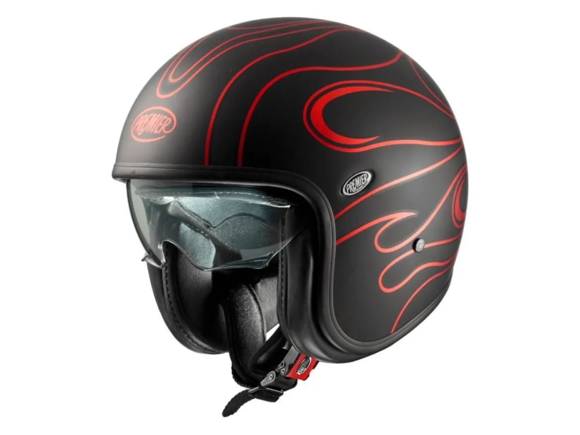 CASCO JET PREMIER VINTAGE FR RED CHROMED BM ECE 22-06