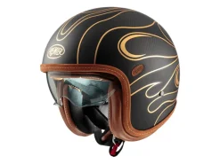 CASCO JET PREMIER VINTAGE PLATINUM EDIZIONE CARBON EX RED CHROMED ECE 22-06