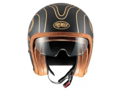 CASCO JET PREMIER VINTAGE PLATINUM EDIZIONE CARBON EX RED CHROMED ECE 22-06