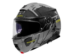 CASCO MODULARE SCHUBERTH C5 ECE DEKOR GLOBE GREY