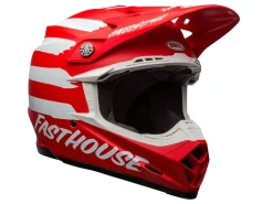 CASCO OFF ROAD BELL MOTO-9 MIPS FASTHOUSE SIGNIA ROSSO E BIANCO