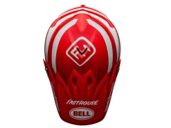 CASCO OFF ROAD BELL MOTO-9 MIPS FASTHOUSE SIGNIA ROSSO E BIANCO