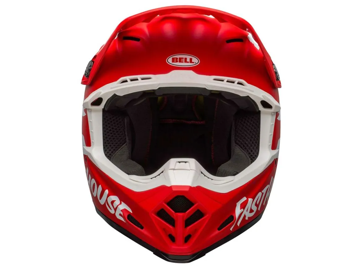 CASCO OFF ROAD BELL MOTO-9 MIPS FASTHOUSE SIGNIA ROSSO E BIANCO