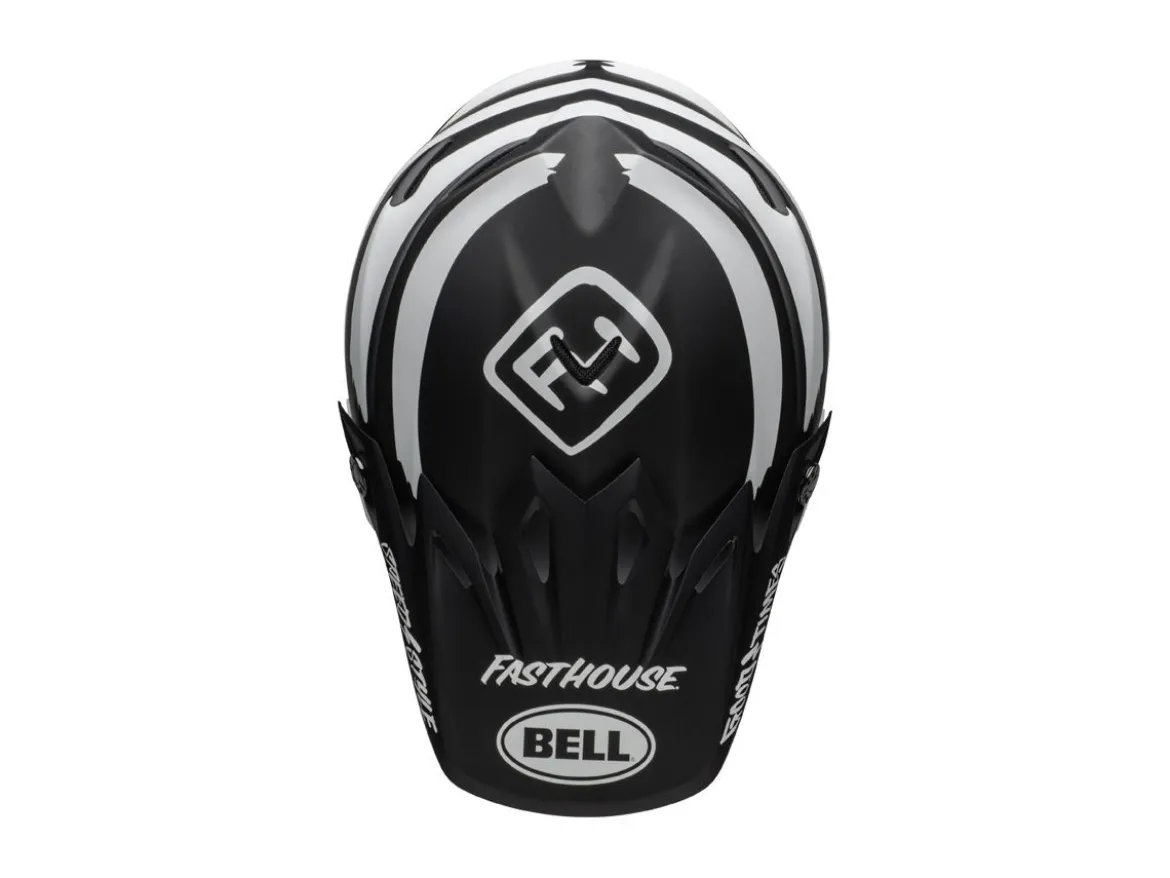 CASCO OFF ROAD BELL MOTO-9 MIPS FASTHOUSE SIGNA NERO BIANCO OPACO