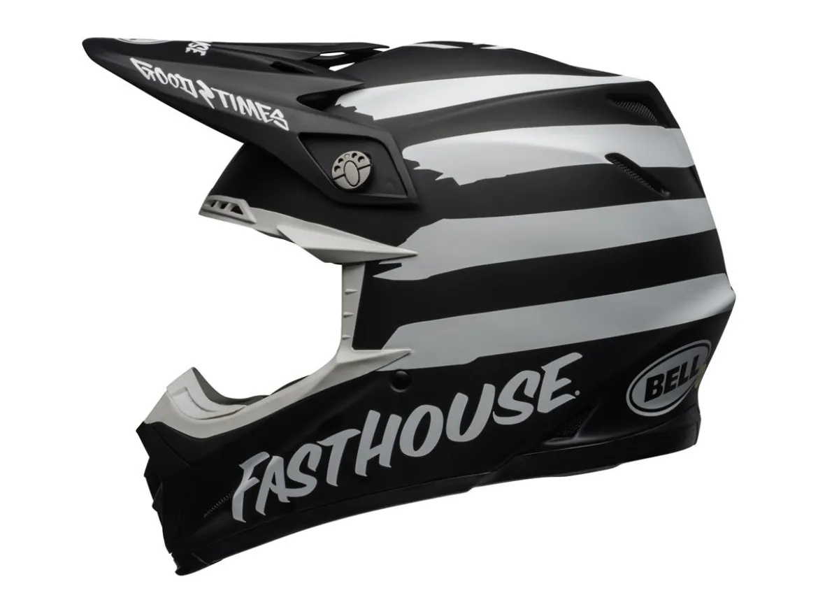 CASCO OFF ROAD BELL MOTO-9 MIPS FASTHOUSE SIGNA NERO BIANCO OPACO