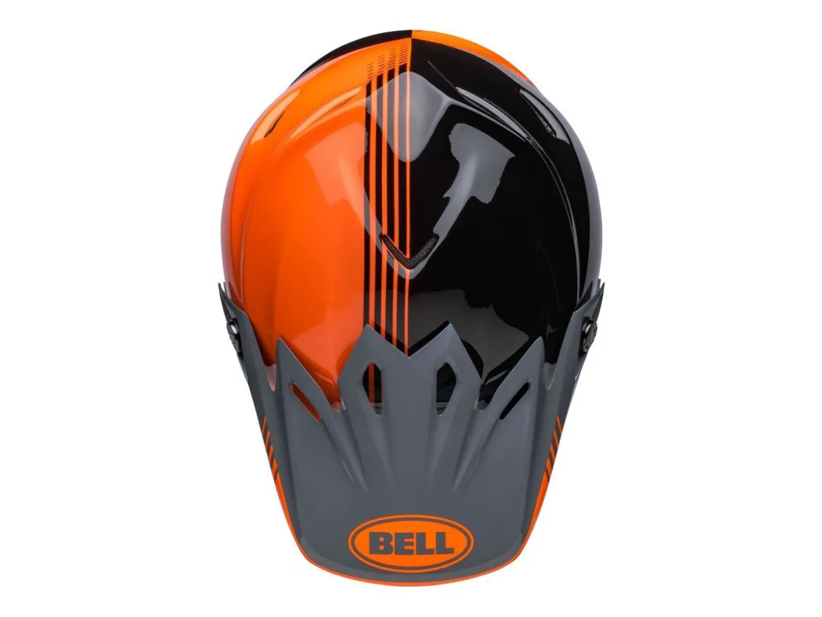 CASCO OFF ROAD BELL MOTO-9 MIPS LOUVER NERO E ARANCIONE