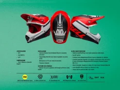 CASCO OFF ROAD BELL MOTO-9 MIPS LOUVER NERO E ARANCIONE