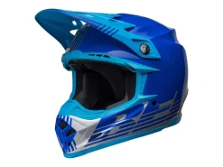 CASCO OFF ROAD BELL MOTO-9 MIPS LOUVER BLU E GRIGIO