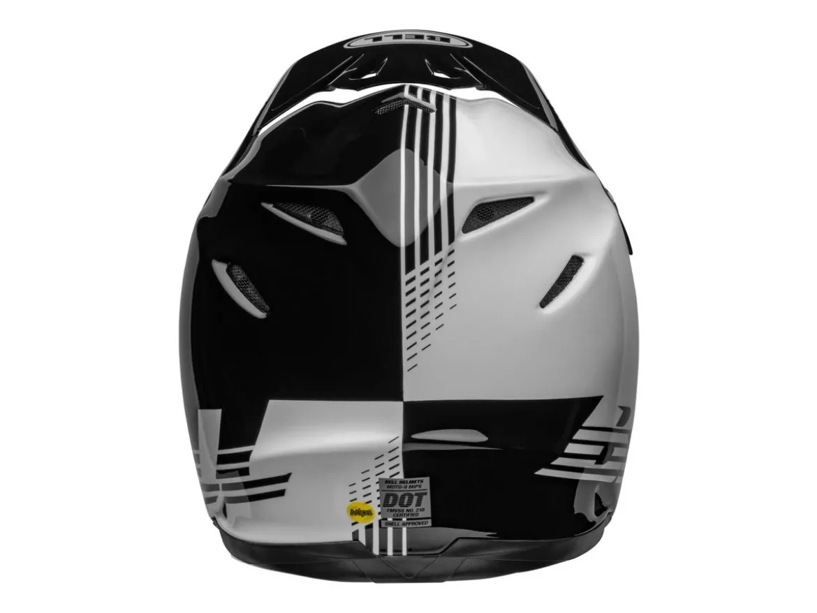 CASCO OFF ROAD BELL MOTO-9 MIPS LOUVER NERO E BIANCO