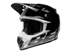 CASCO OFF ROAD BELL MOTO-9 MIPS LOUVER NERO E BIANCO