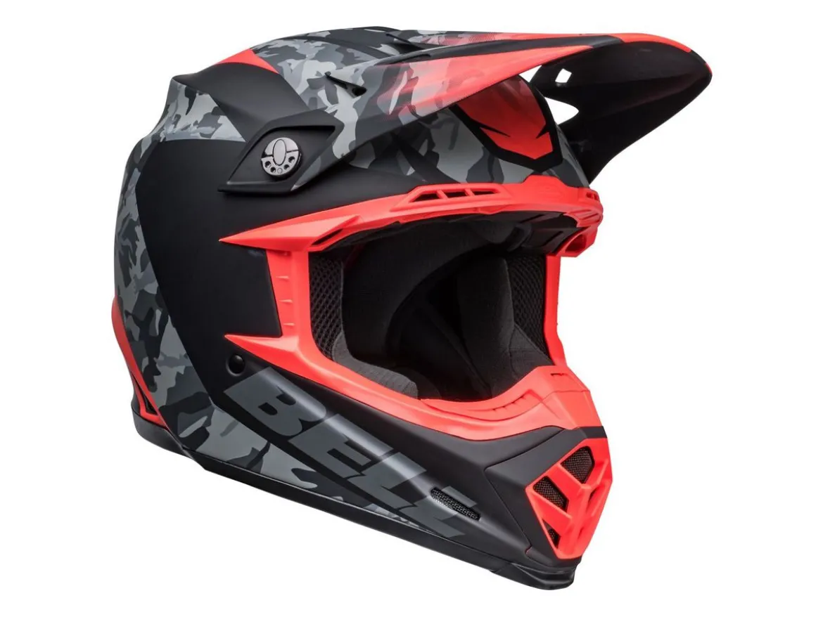 CASCO OFF ROAD BELL MOTO-9 MIPS VENOM NERO CAMO E ROSSO OPACO