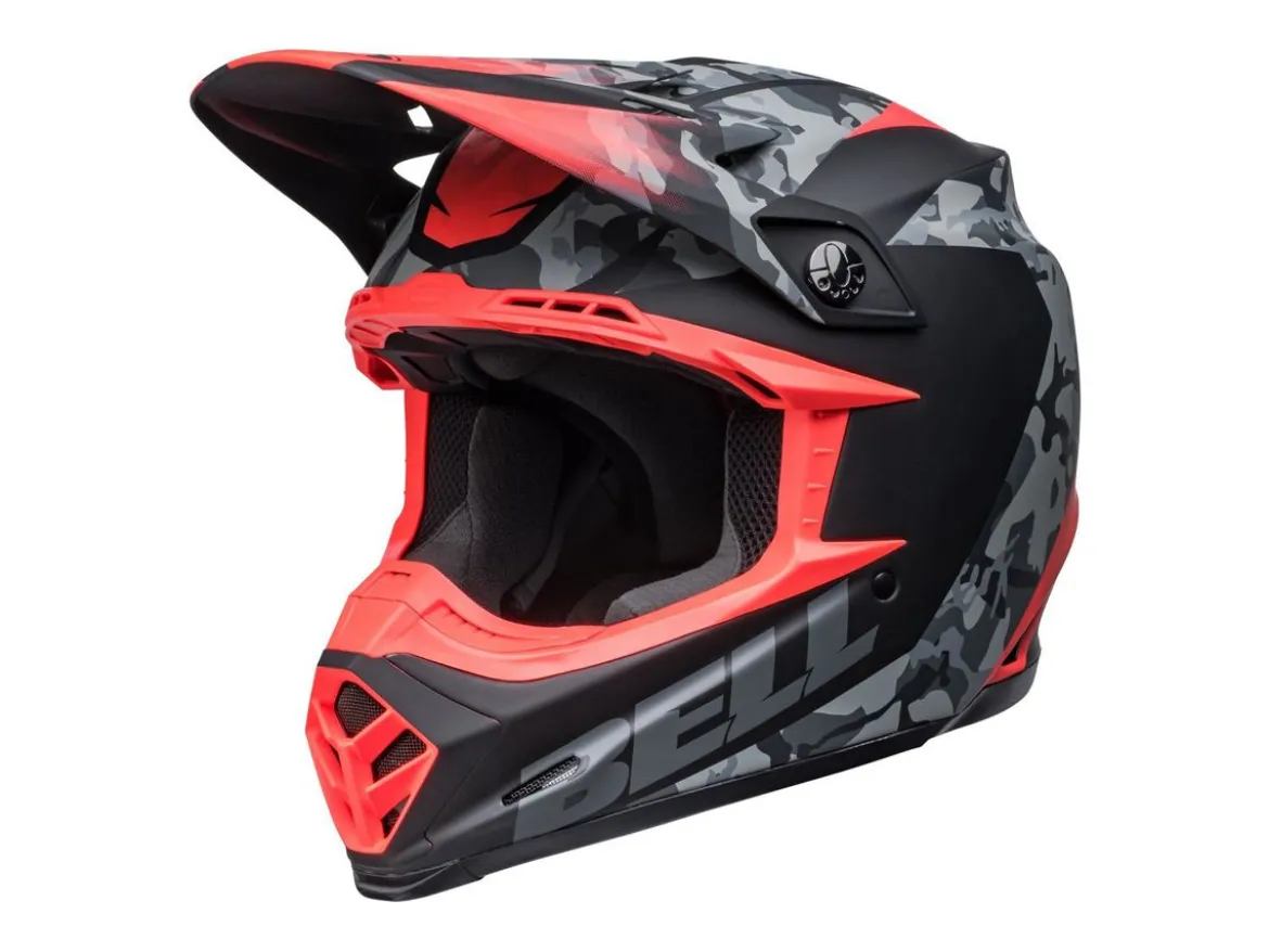 CASCO OFF ROAD BELL MOTO-9 MIPS VENOM NERO CAMO E ROSSO OPACO