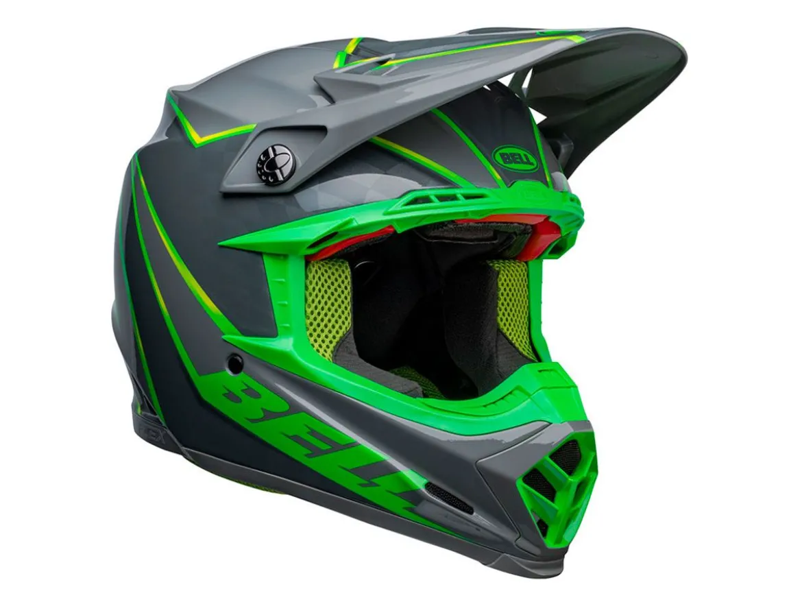 CASCO OFF ROAD BELL MOTO-9S FLEX SPRITE GRIGIO E VERDE
