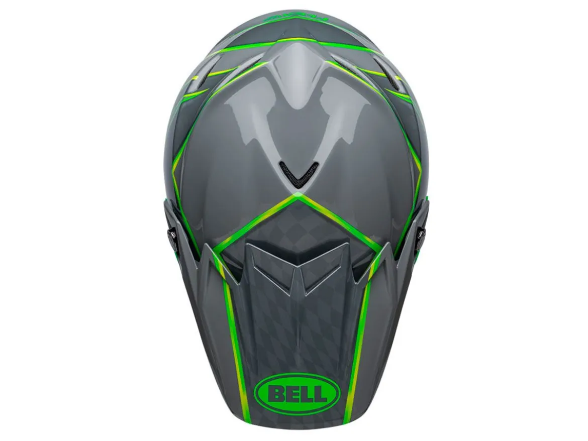 CASCO OFF ROAD BELL MOTO-9S FLEX SPRITE GRIGIO E VERDE