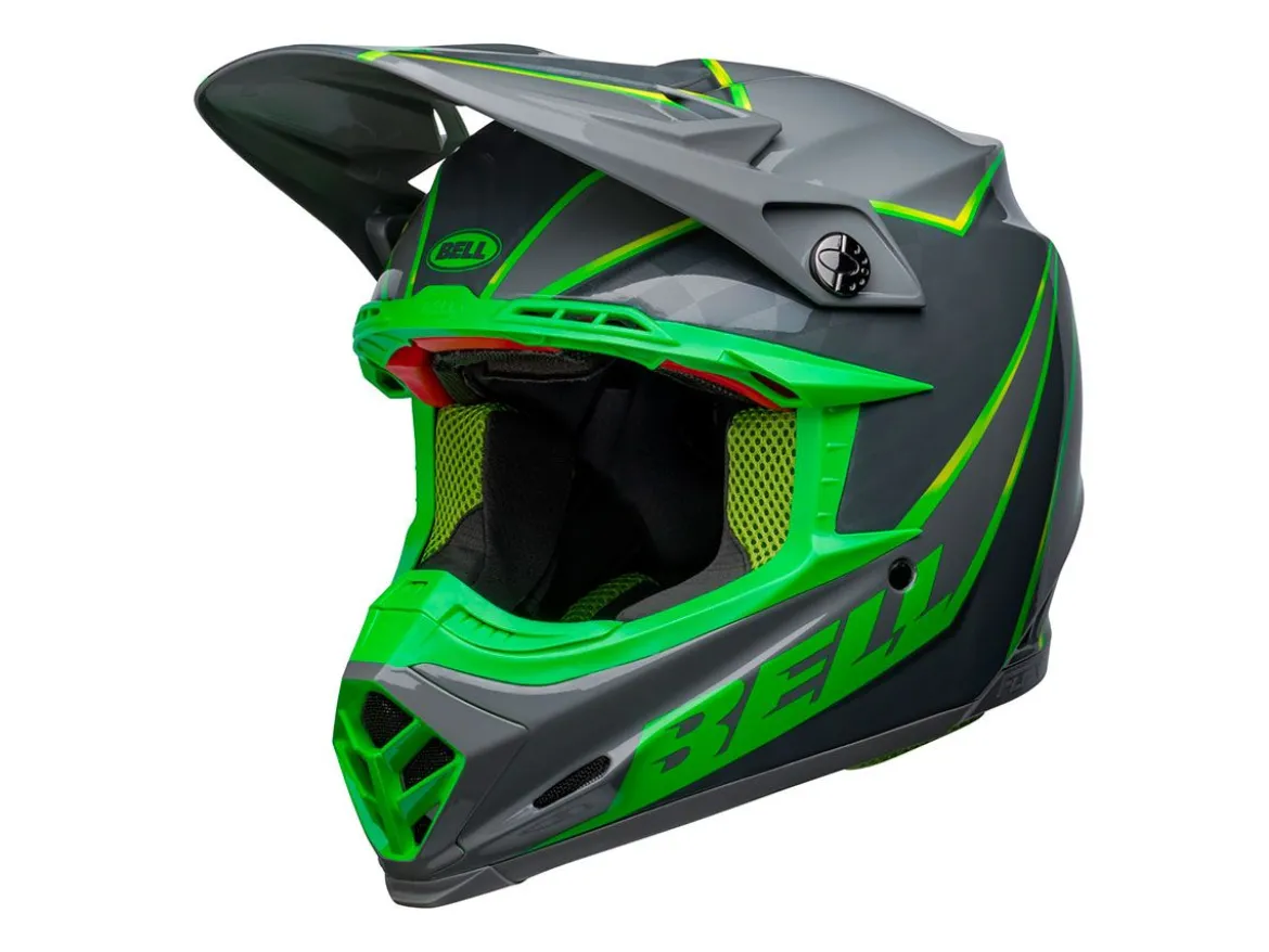 CASCO OFF ROAD BELL MOTO-9S FLEX SPRITE GRIGIO E VERDE