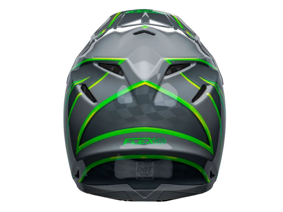 CASCO OFF ROAD BELL MOTO-9S FLEX SPRITE GRIGIO E VERDE