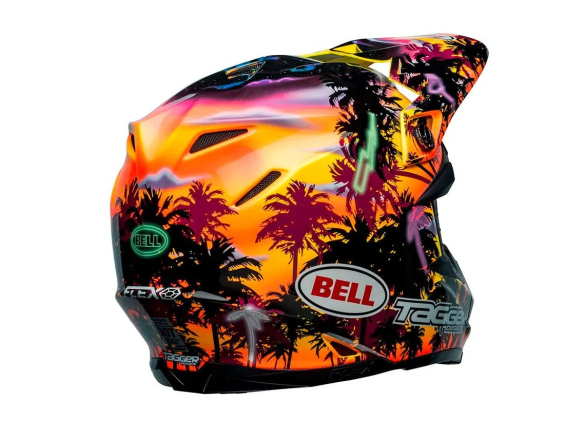 CASCO OFF ROAD BELL MOTO-9S FLEX TG GIALLO E ARANCIONE
