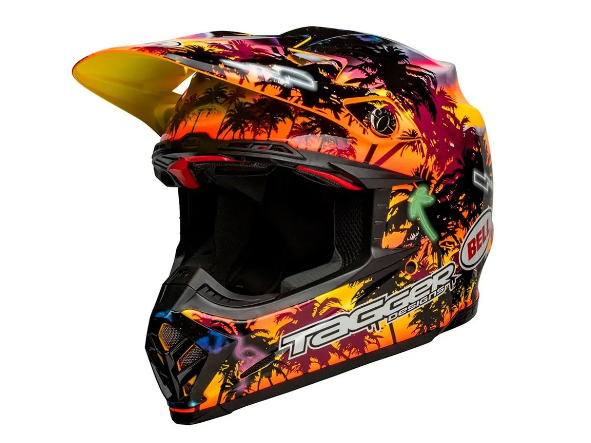 CASCO OFF ROAD BELL MOTO-9S FLEX TG GIALLO E ARANCIONE