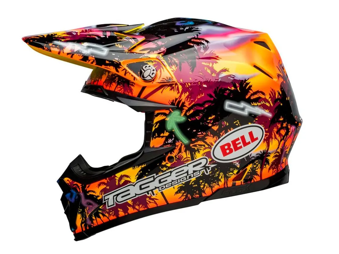 CASCO OFF ROAD BELL MOTO-9S FLEX TG GIALLO E ARANCIONE