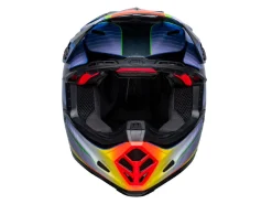 CASCO OFF ROAD BELL MOTO-9S FLEX PC23 ARGENTO METALIZZATO E BLU