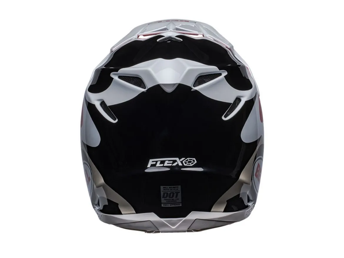 CASCO OFF ROAD BELL MOTO-9S FLEX HELLO COUSTEAU REEF BIANCO/ROSSO OPACO