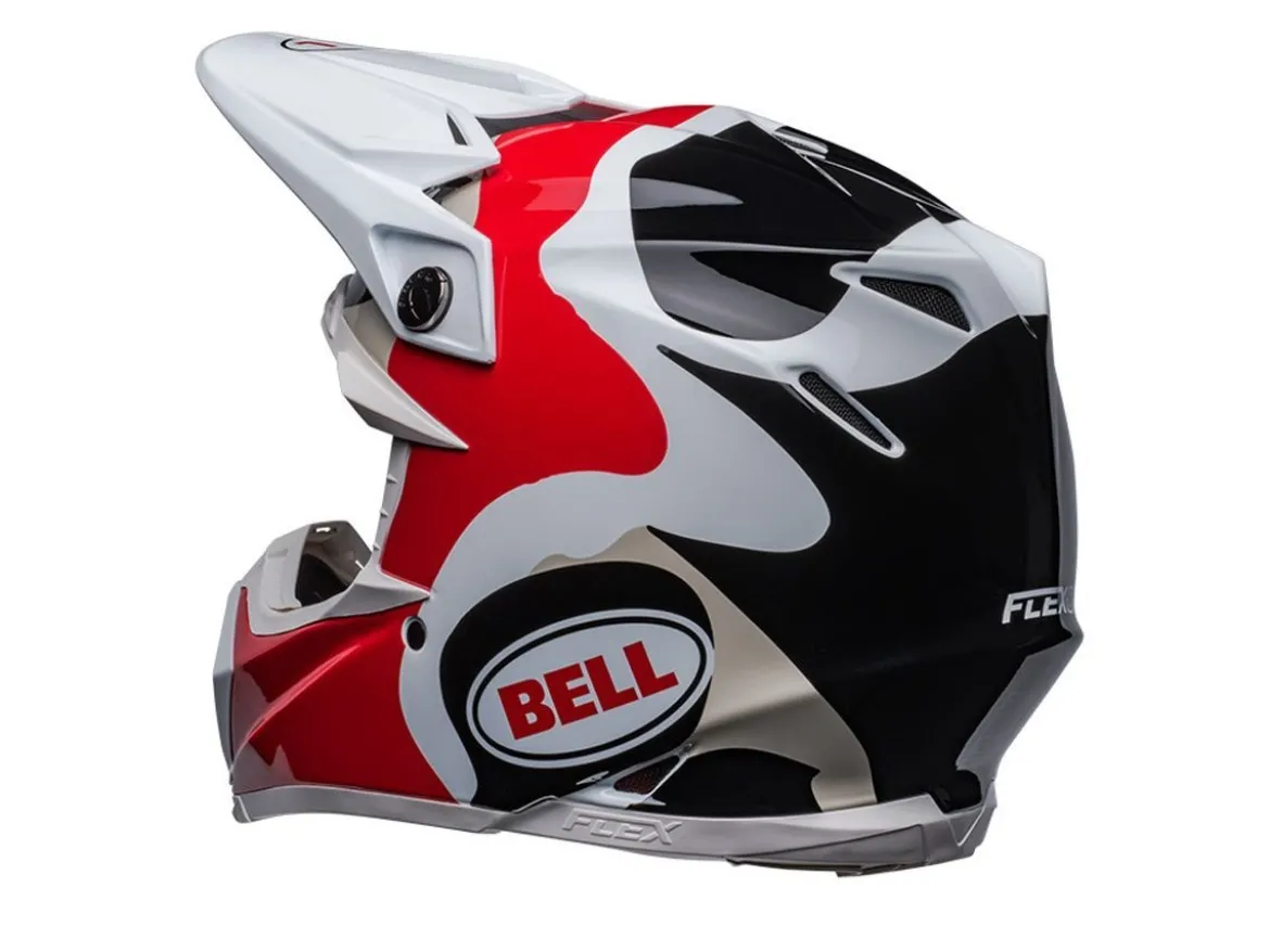 CASCO OFF ROAD BELL MOTO-9S FLEX HELLO COUSTEAU REEF BIANCO/ROSSO OPACO