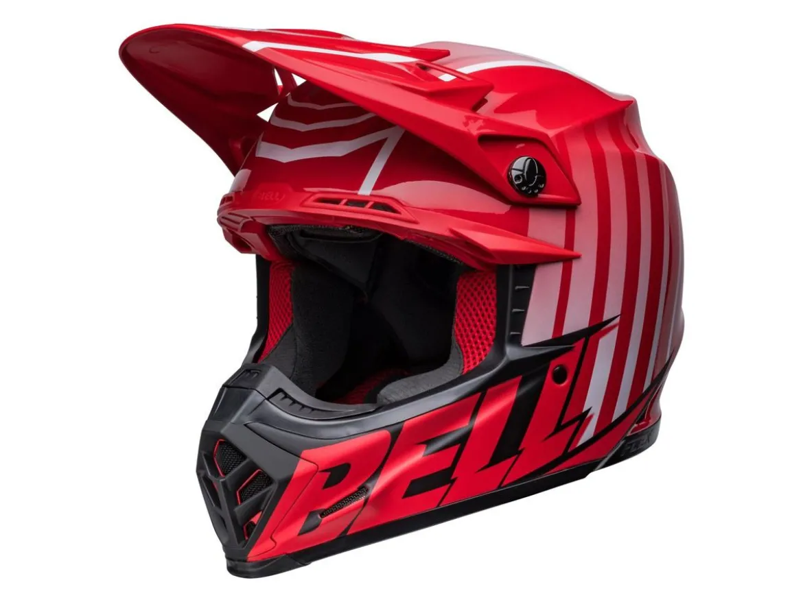 CASCO OFF ROAD BELL MOTO-9S FLEX SPRINT ROSSO E NERO OPACO