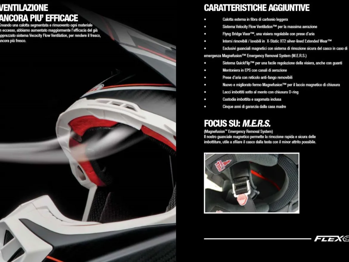 CASCO OFF ROAD BELL MOTO-9S FLEX SPRINT ROSSO E NERO OPACO