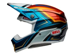 CASCO OFF ROAD BELL MOTO-10 SPHERICAL 2024 TOMAC BIANCO / ORO ECE 06