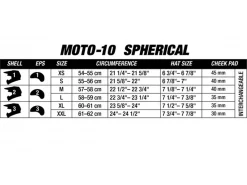 CASCO OFF ROAD BELL MOTO-10 SPHERICAL NERO / BIANCO LUCIDO