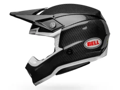 CASCO OFF ROAD BELL MOTO-10 SPHERICAL NERO / BIANCO LUCIDO