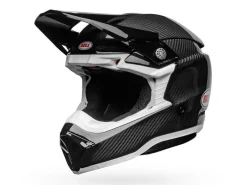 CASCO OFF ROAD BELL MOTO-10 SPHERICAL NERO / BIANCO LUCIDO