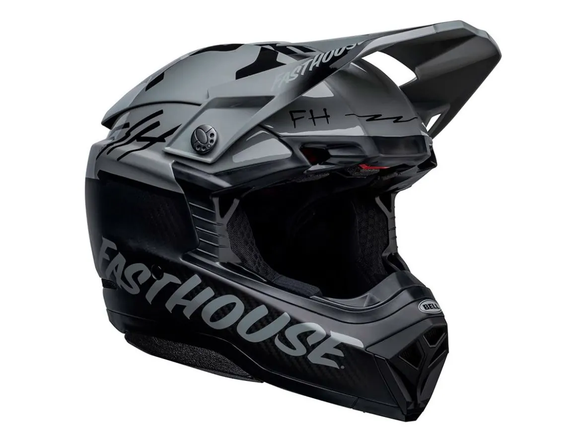 CASCO OFF ROAD BELL MOTO-10 SPHERICAL SLAYCO VIOLA E BIANCO