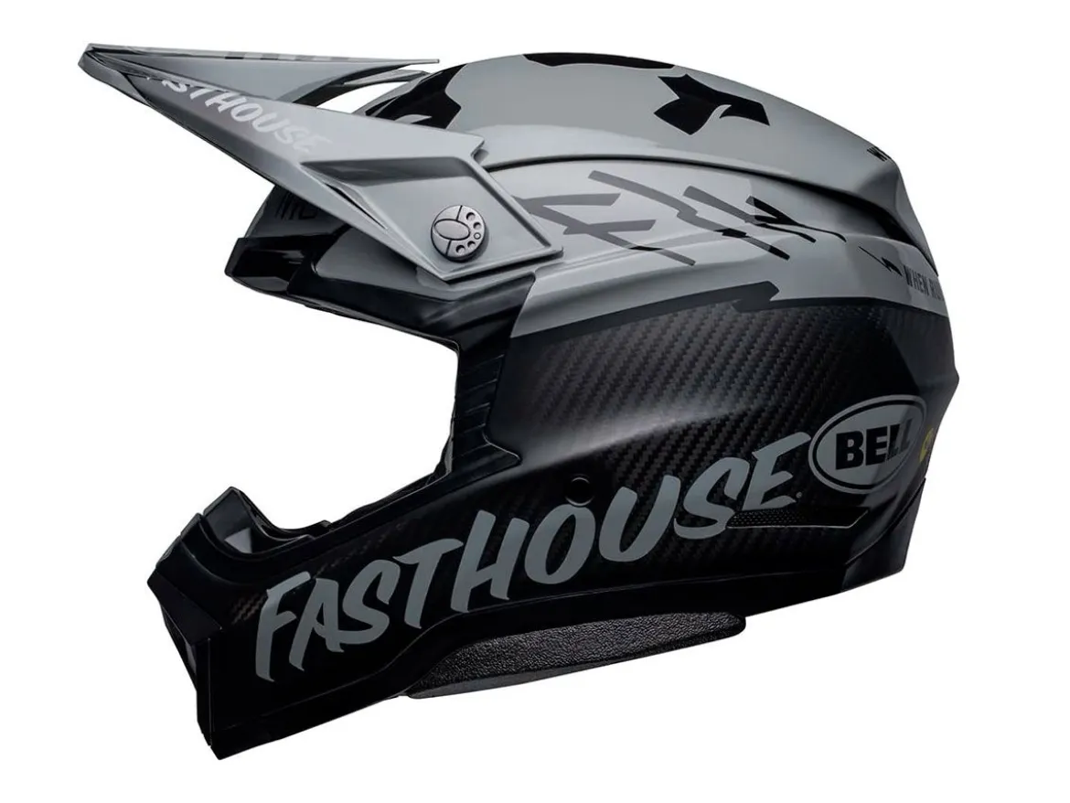CASCO OFF ROAD BELL MOTO-10 SPHERICAL SLAYCO VIOLA E BIANCO