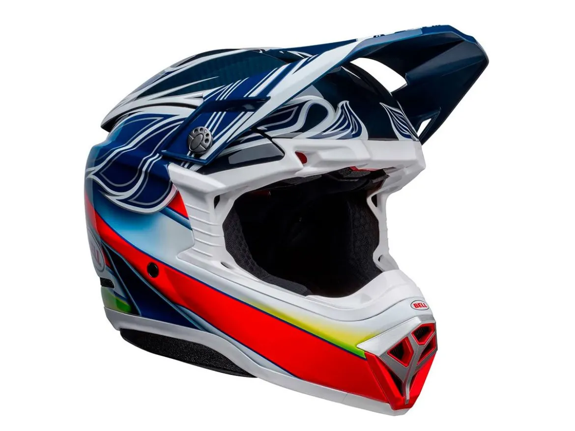 CASCO OFF ROAD BELL MOTO-10 SPHERICAL TOMACRPC23 BLU E BIANCO