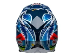 CASCO OFF ROAD BELL MOTO-10 SPHERICAL TOMACRPC23 BLU E BIANCO