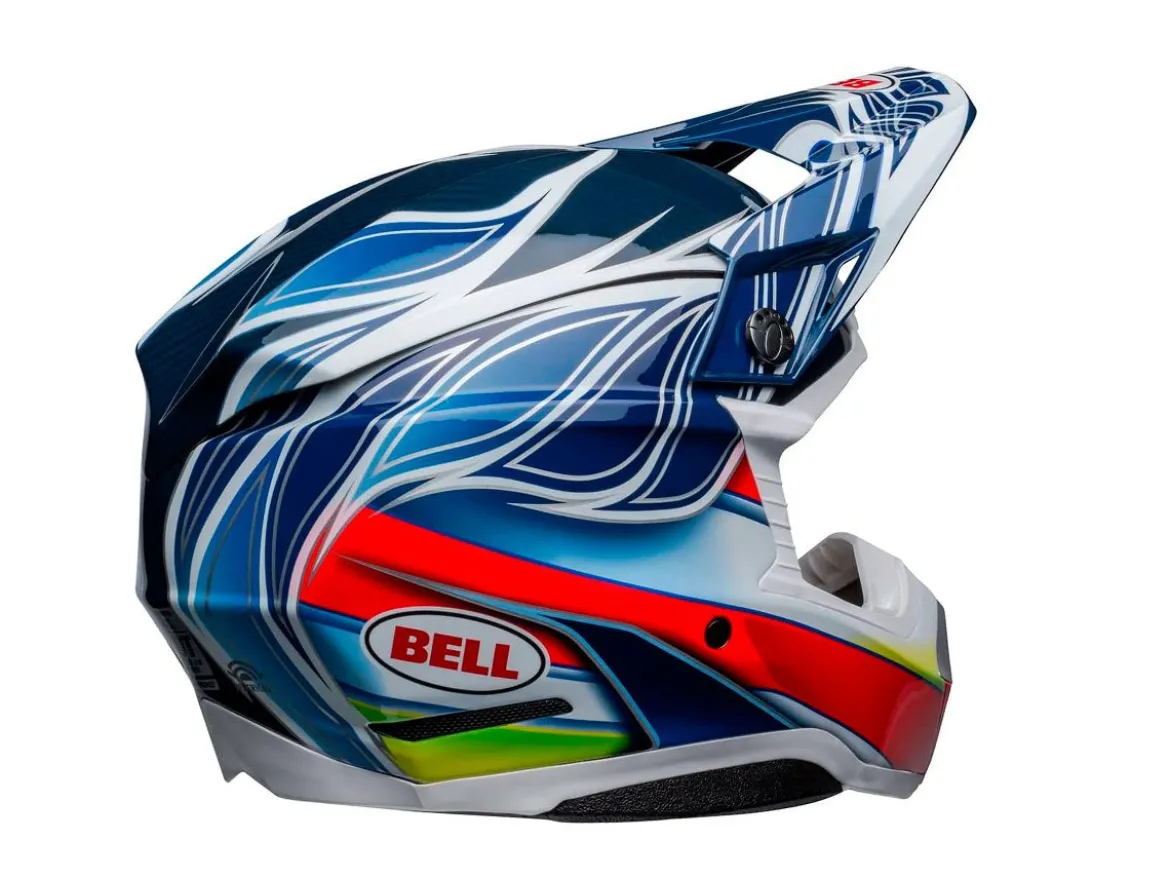 CASCO OFF ROAD BELL MOTO-10 SPHERICAL TOMACRPC23 BLU E BIANCO
