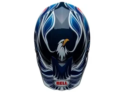 CASCO OFF ROAD BELL MOTO-10 SPHERICAL TOMACRPC23 BLU E BIANCO