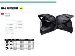 CASCO OFF ROAD BELL MX-9 ADV MIPS NERO OPACO