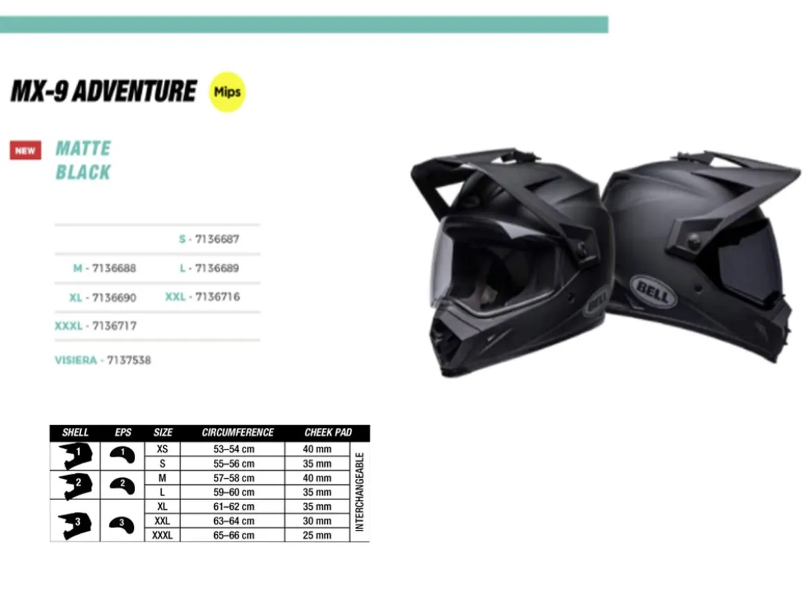 CASCO OFF ROAD BELL MX-9 ADV MIPS DALTON NERO E ARANCIONE