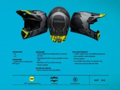 CASCO OFF ROAD BELL MX-9 MIPS DISRUPT NERO E GRIGIO OPACO