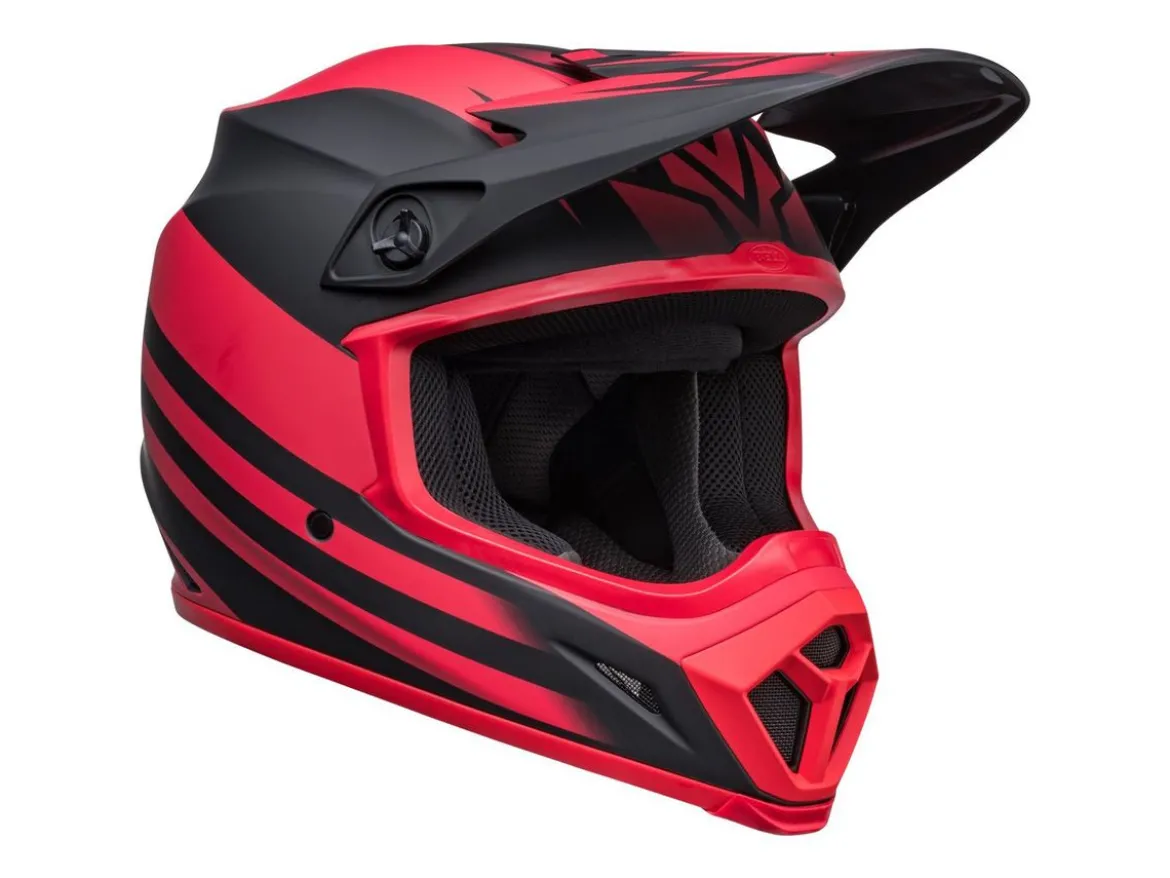 CASCO OFF ROAD BELL MX-9 MIPS DISRUPT NERO E ROSSO OPACO
