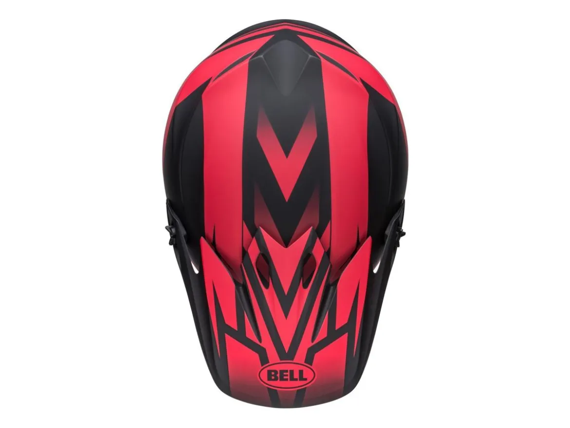 CASCO OFF ROAD BELL MX-9 MIPS DISRUPT NERO E ROSSO OPACO