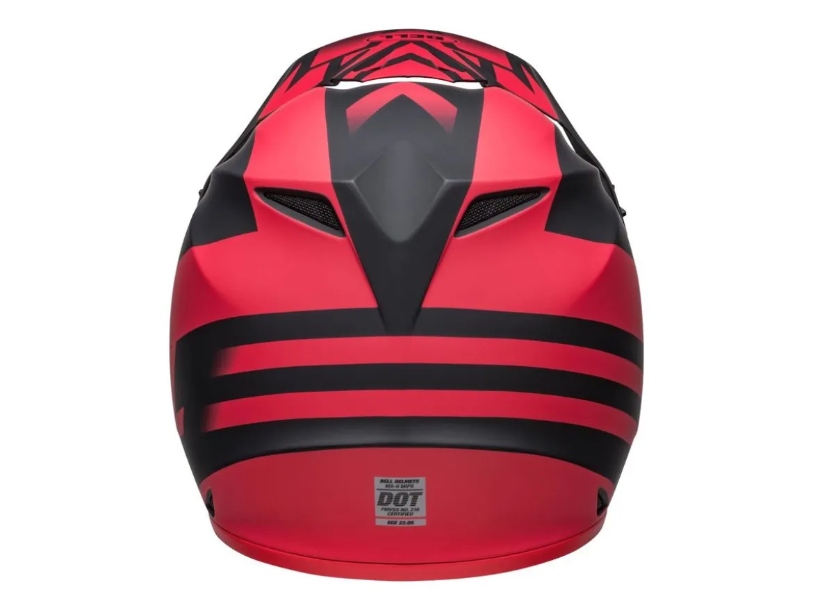 CASCO OFF ROAD BELL MX-9 MIPS DISRUPT NERO E ROSSO OPACO