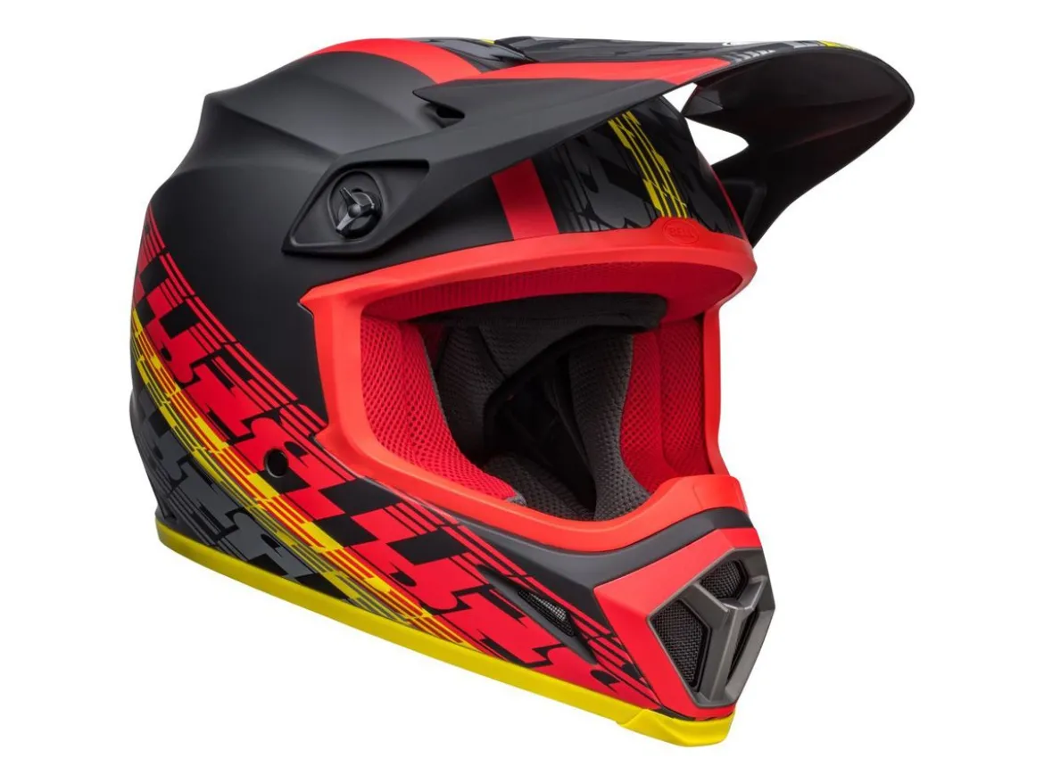 CASCO OFF ROAD BELL MX-9 MIPS OFFSET NERO OPACO E GIALLO FLUO