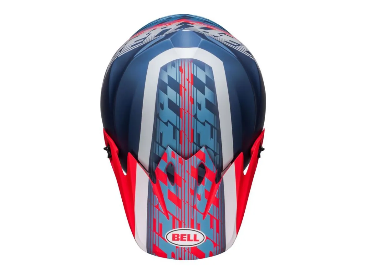 CASCO OFF ROAD BELL MX-9 MIPS OFFSET BLU E BIANCO METALLICO OPACO